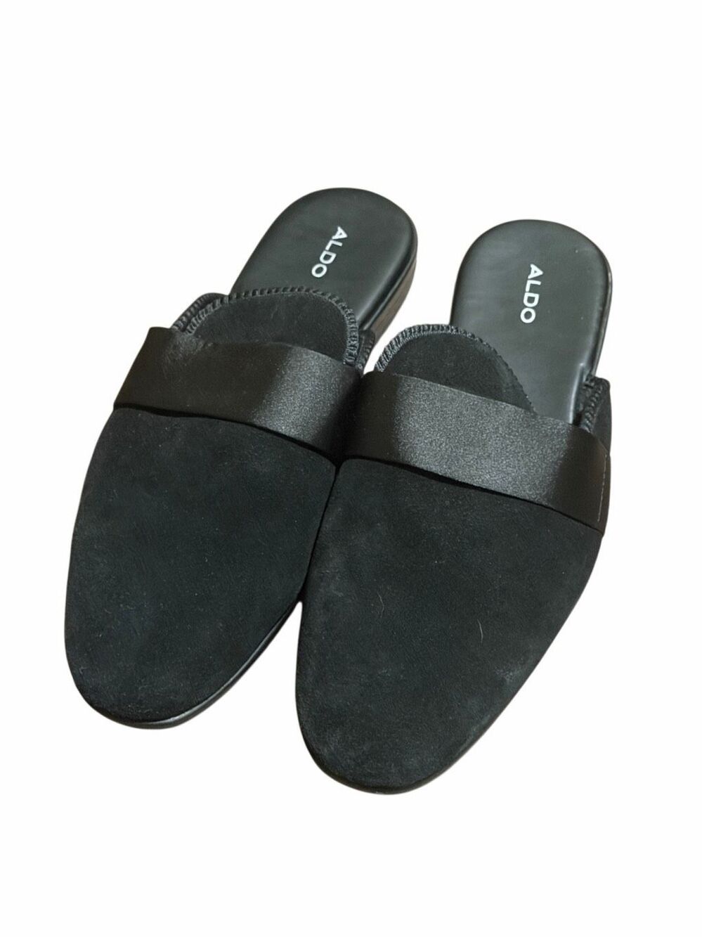 Aldo black mule loafers 10.5 slip on dress shoes 43.5